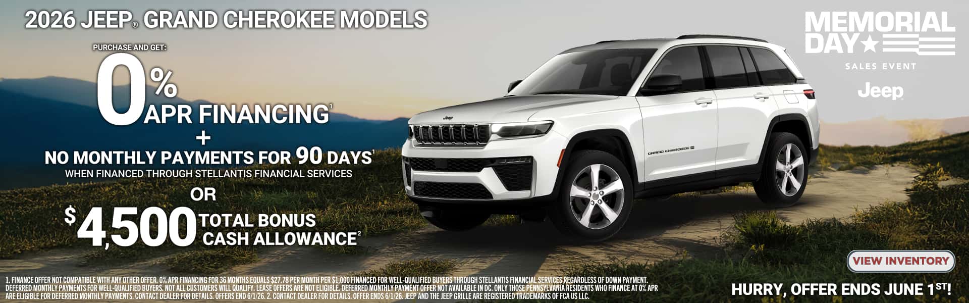 Memoria Day lGrand Cherokee