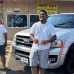 Happy buyer with a Pre-owned Ford Vehicle at All Rights Auto Sales