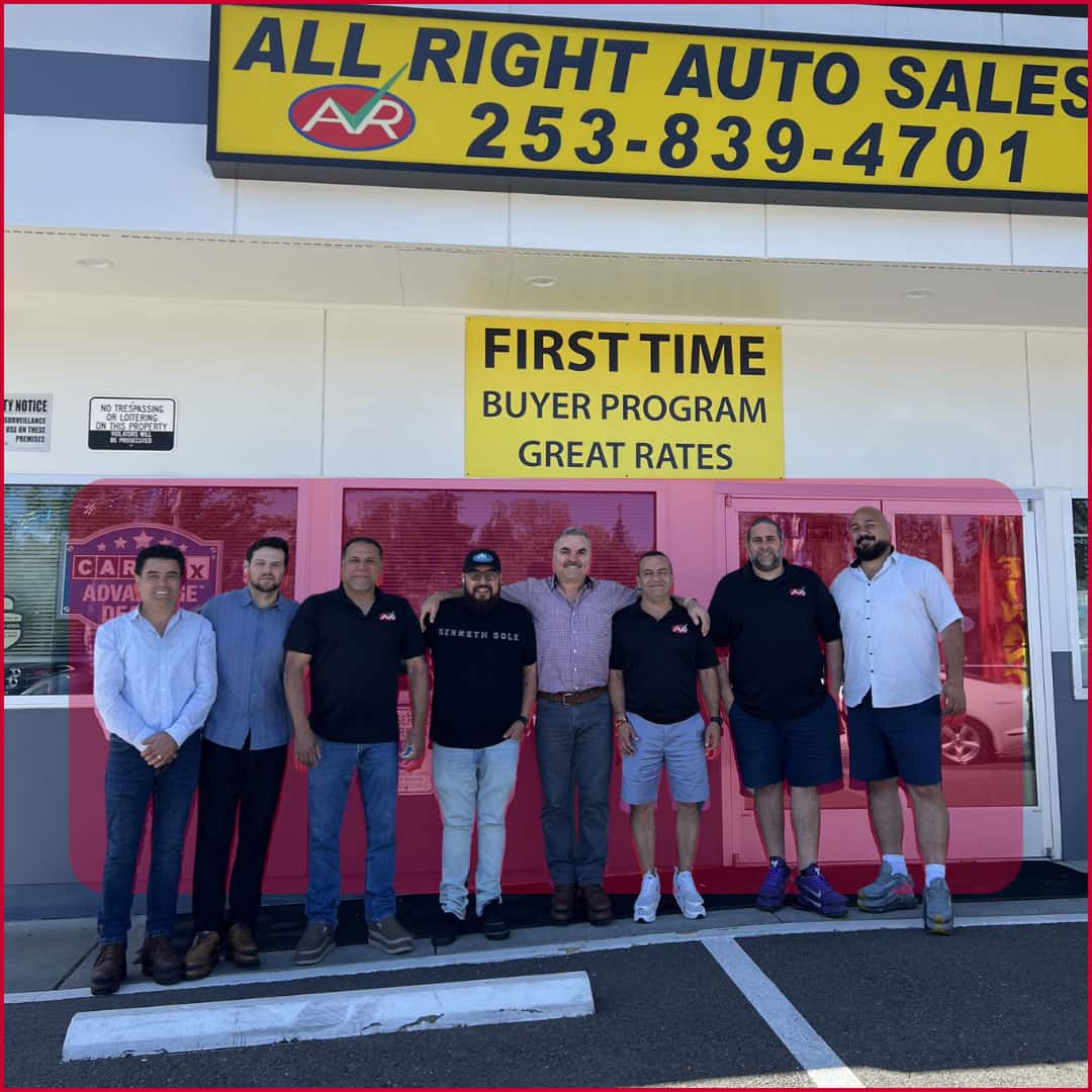 All Right Auto Sales team members at the Federal Way car dealership