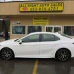 2021 Toyota Camry SE fuel-efficient pre-owned vehicle available for trade-in at All Right Auto Sales