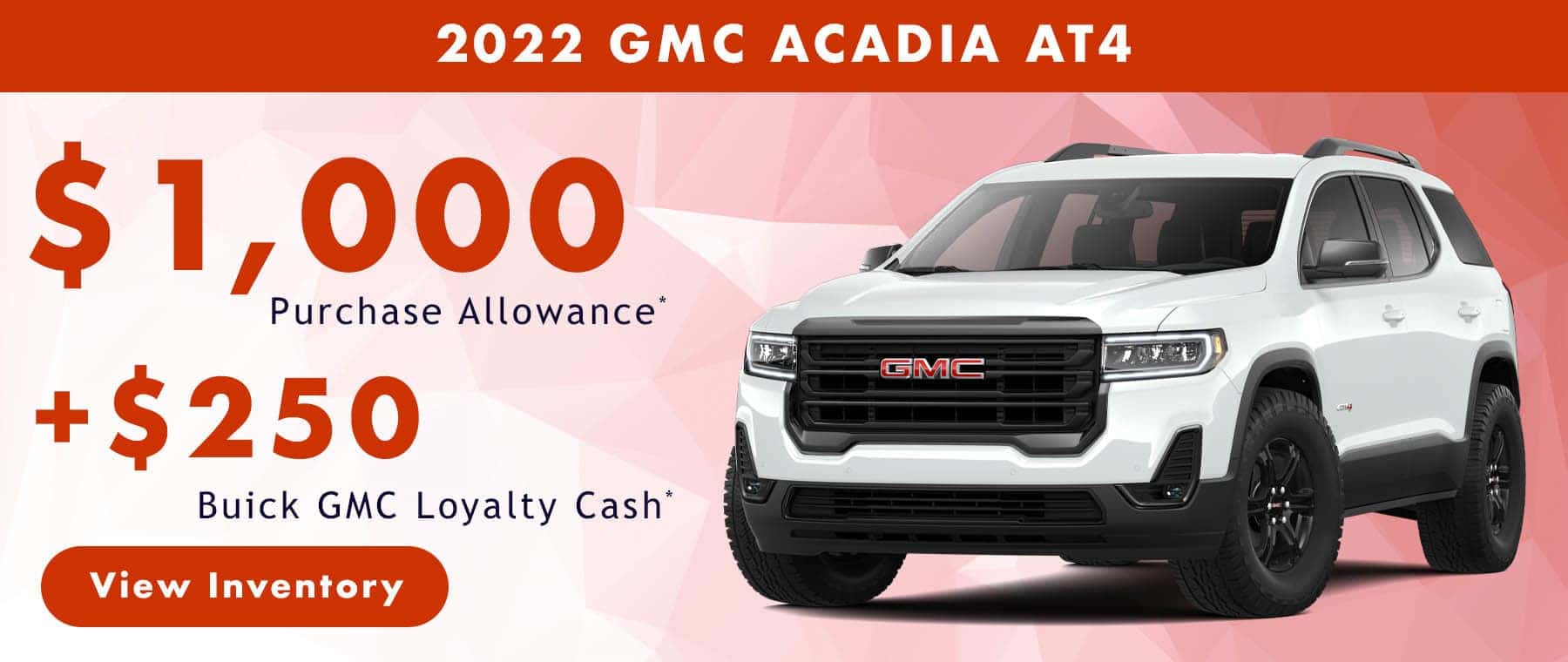 Get up to $1,000 purchase allowance towards a new GMC Acadia in Nashville, TN.