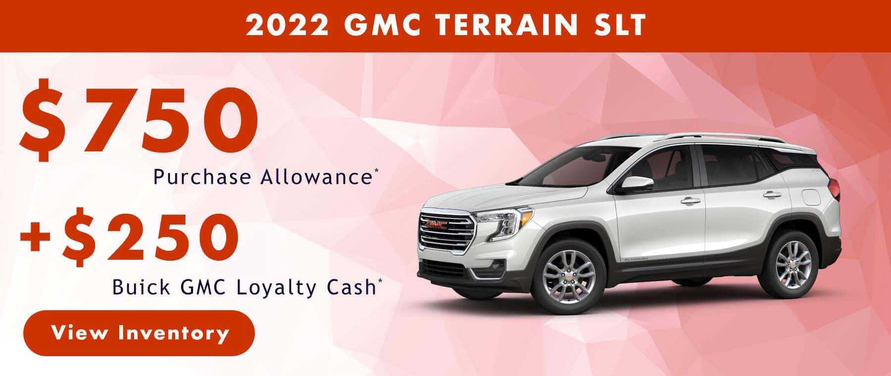 Get up to $750 purchase allowance towards a new GMC Terrain SLT in Nashville, TN.