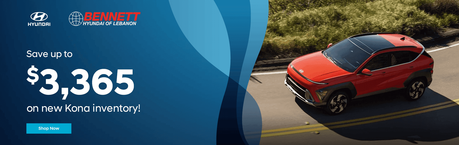 Save up to $3,365 on new Kona inventory!