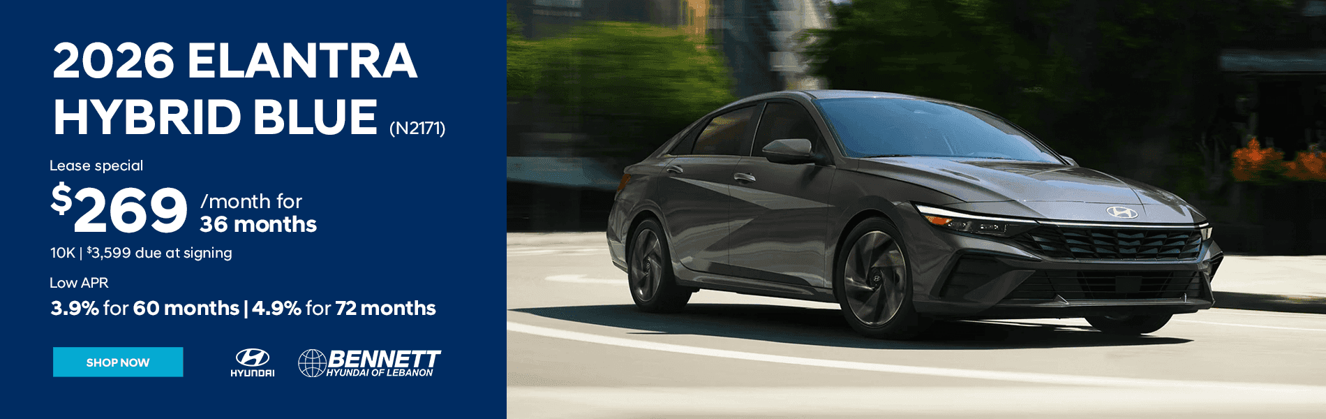 Elantra Hybrid Blue- stock (N2171)