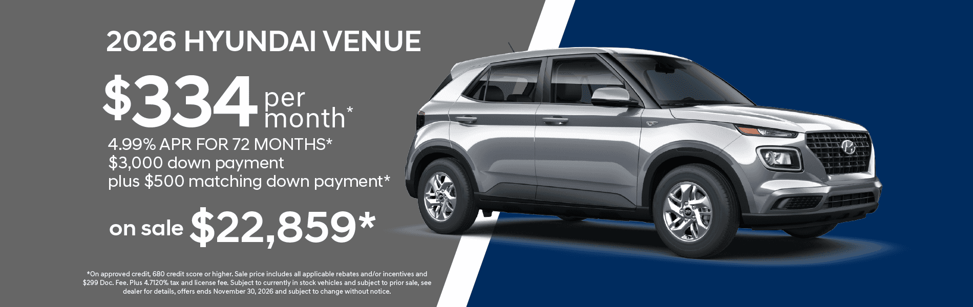 2026 Hyundai Venue On Sale!