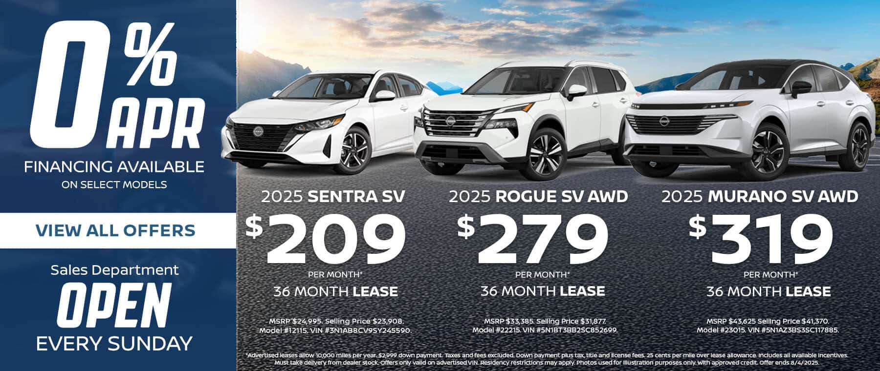 Nissan Lease and Finance Offers