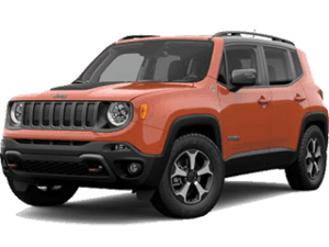 Angled view of the Jeep Renegade