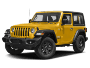 Angled view of the Jeep Wrangler