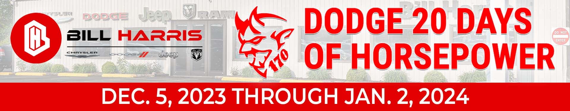 Bill Harris CDJR's 20 Days of Horsepower Raffle
