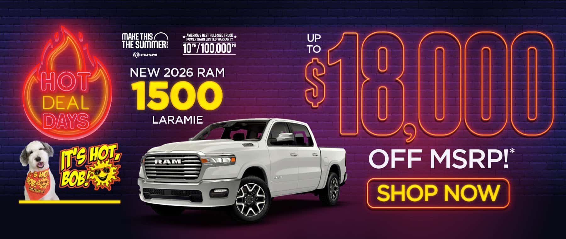 2026 RAM 1500 Laramie Up to $18,000 OFF MSRP!*