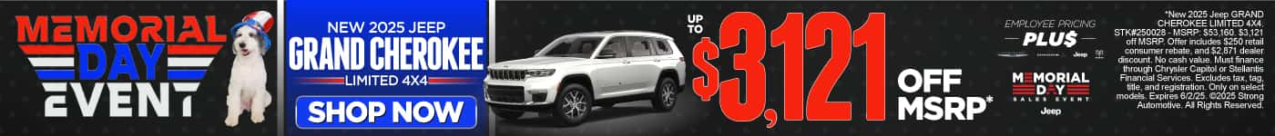 New 2025 Jeep GRAND CHEROKEE LIMITED 4X4 UP TO $3,121 OFF MSRP*