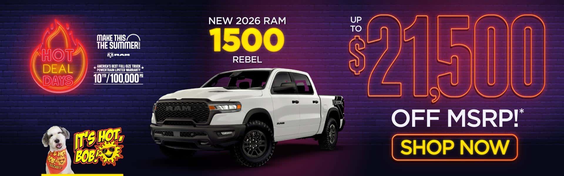 2026 RAM 1500 Rebel Up to $21,500 OFF MSRP!*