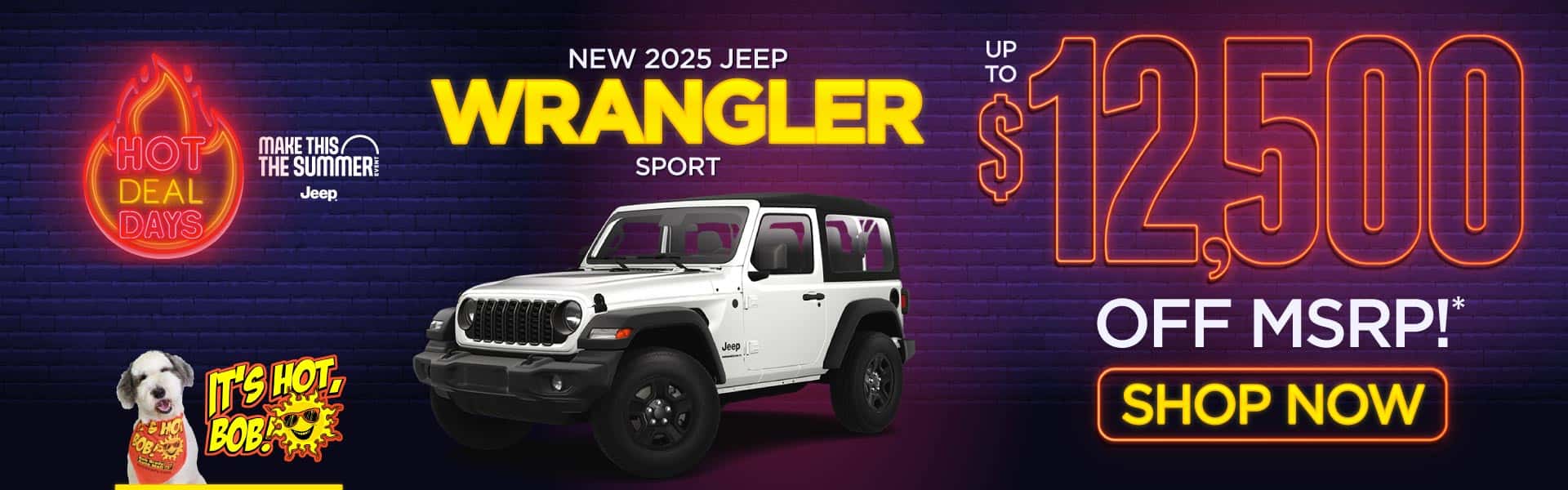 2025 Jeep Wrangler Sport Up to $12,500 OFF MSRP!*