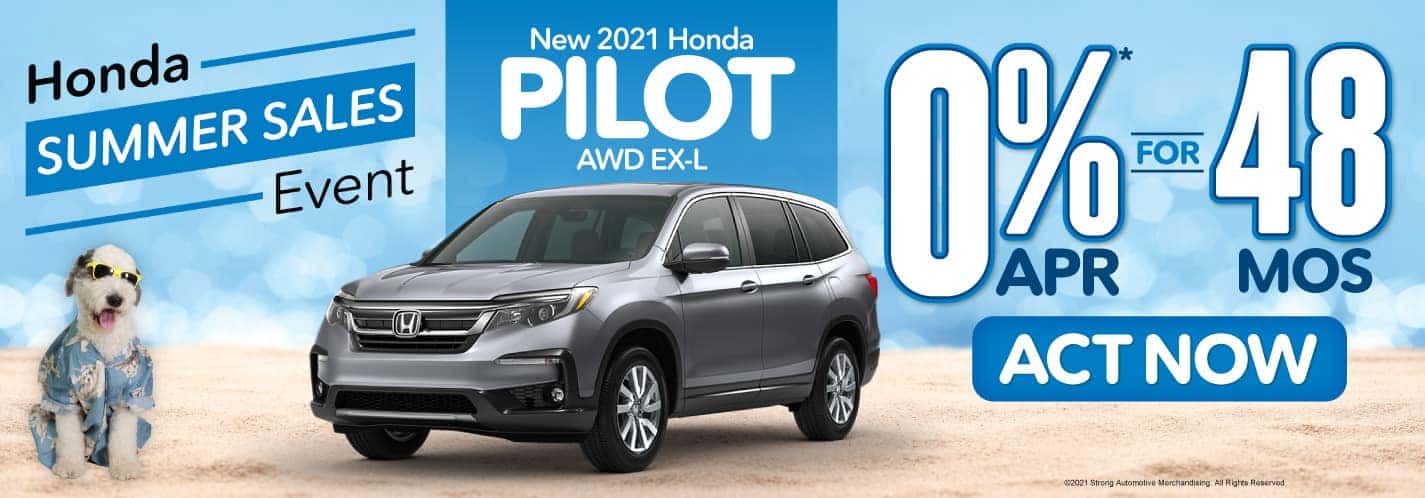 New 2021 Honda PIlot 0% APR for 48 Months - ACT NOW
