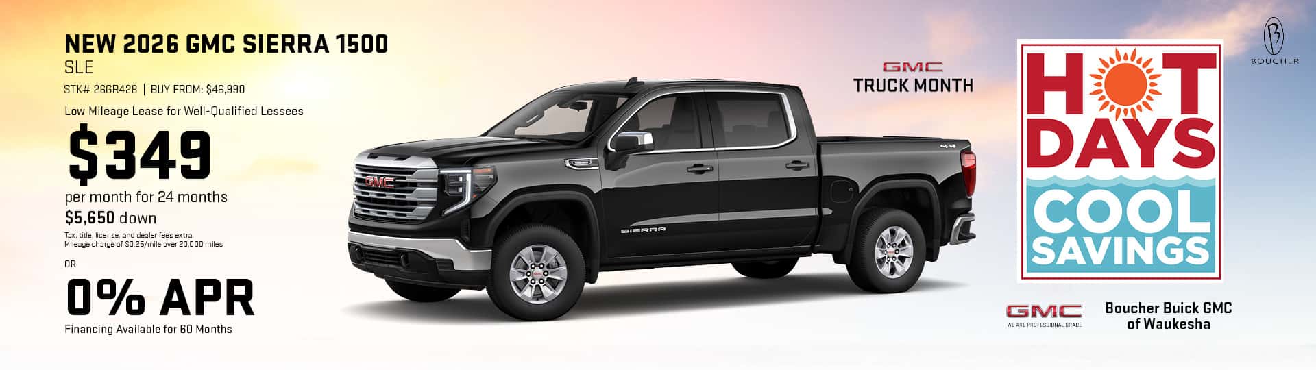 June 26 - Save on a New 2026 GMC Sierra 1500