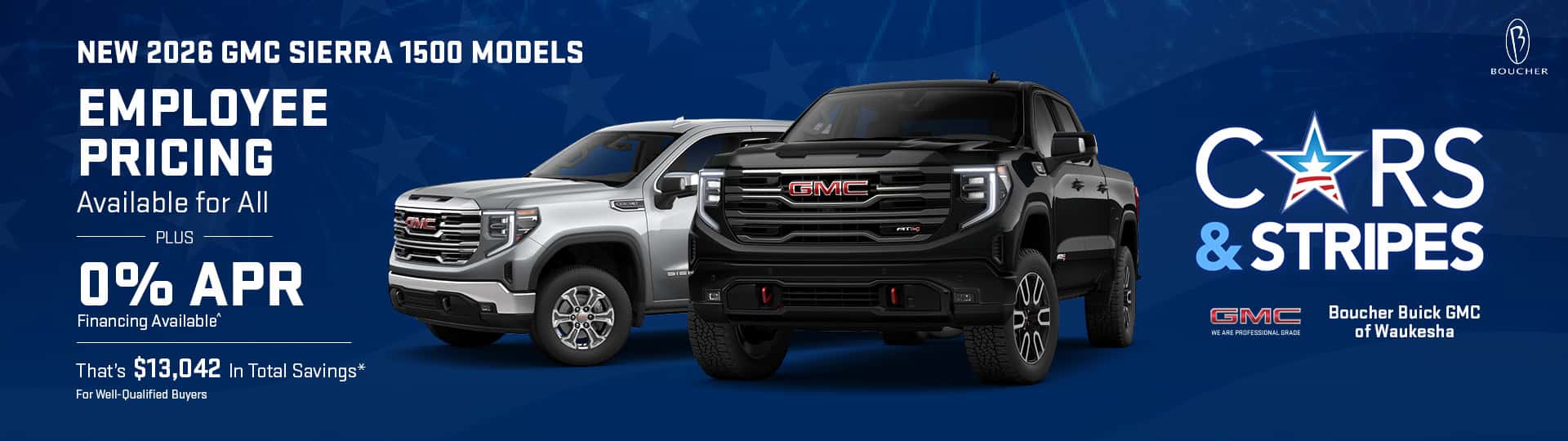 July 26 - Get Employee Pricing on new 2026 GMC Sierra 1500 Models
