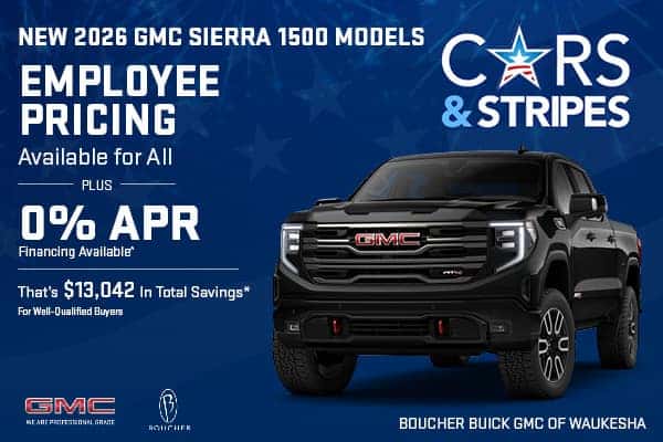 Get Employee Pricing on new 2026 GMC Sierra 1500 Models in Waukesha