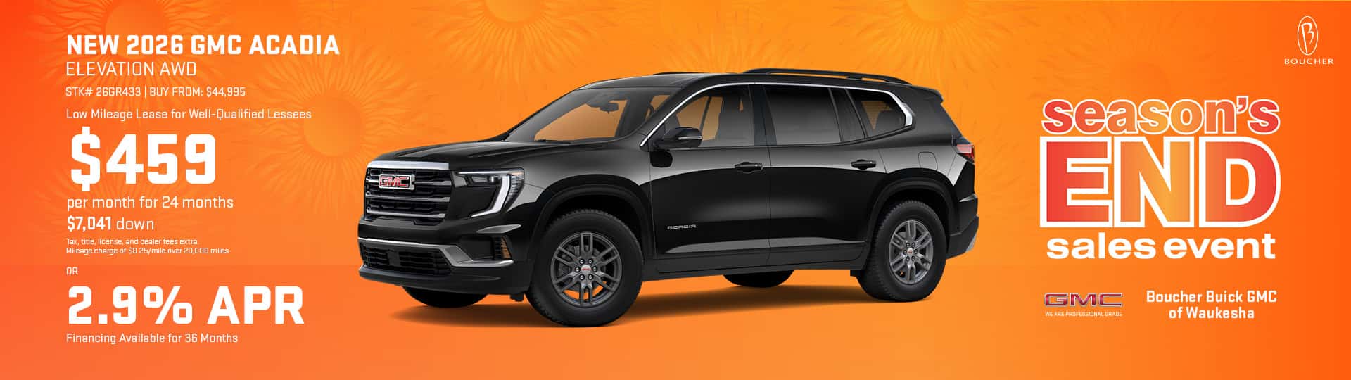 Save on a New 2026 GMC Acadia Elevation in Waukesha, WI