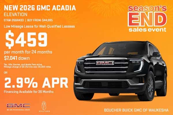 Save on a New 2026 GMC Acadia Elevation