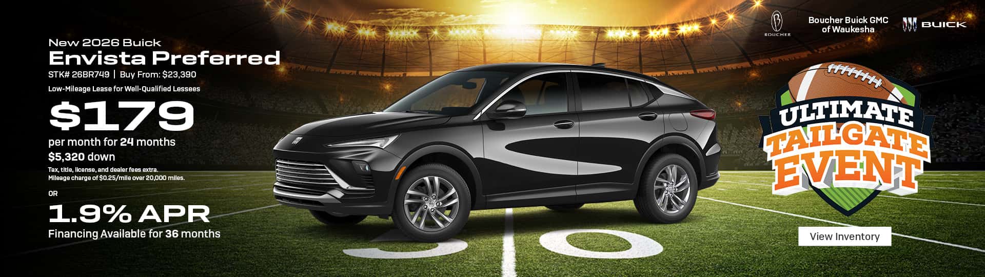 Sept 26 - Lease a new 2026 Buick Envista for $179/mo or get 1.9% APR