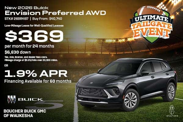 Lease a new 2026 Buick Envision for $369/mo or get 1.9% APR