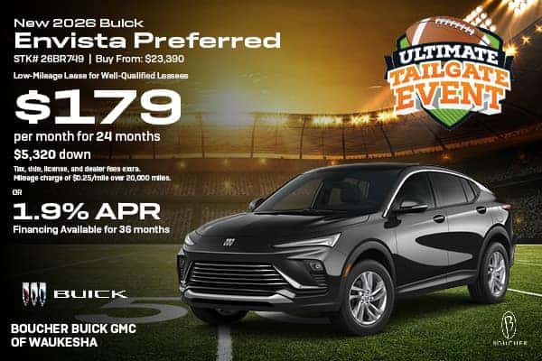 Lease a new 2026 Buick Envista for $179/mo or get 1.9% APR