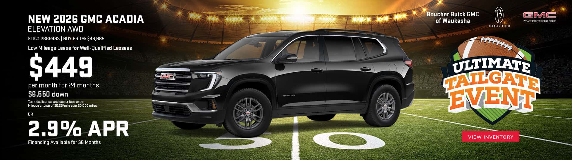 Sep 26 - Lease a new 2026 GMC Acadia for $449/mo or get 2.9% APR