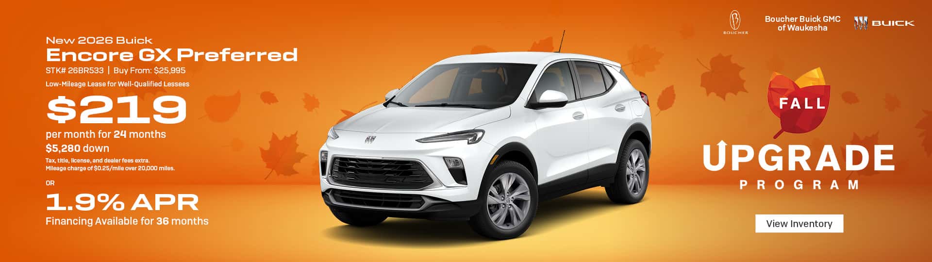 Oct 26 - Lease a new 2026 Buick Encore GX Preferred for $219/mo or get 1.9% APR