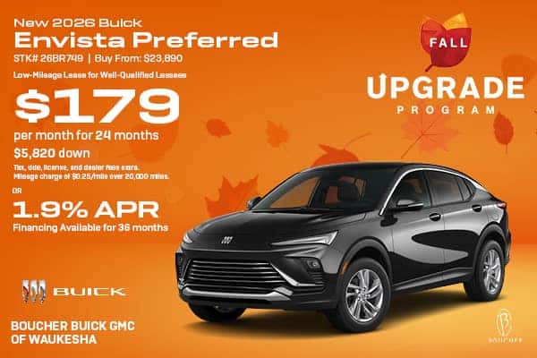 Lease a new 2026 Buick Envista Preferred for $179/mo or get 1.9% APR