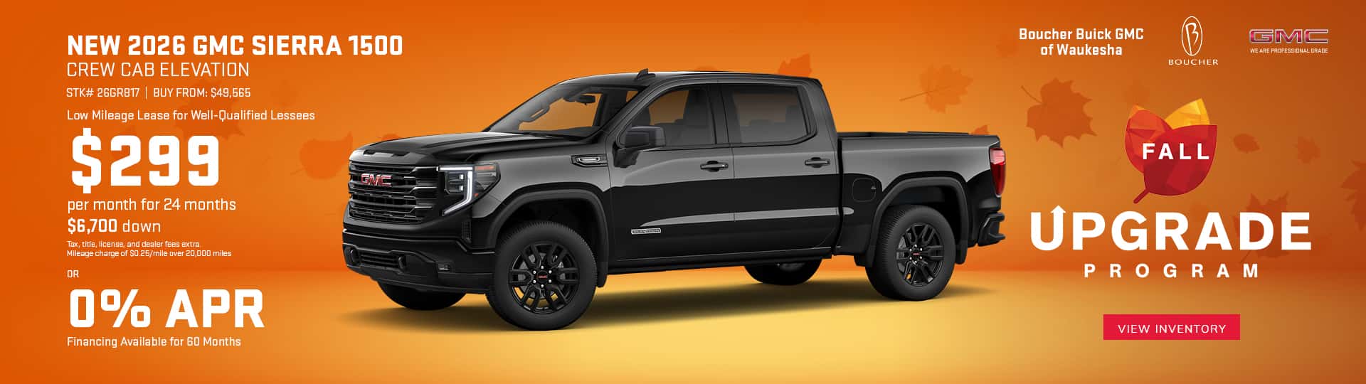 Oct 26 - Lease a new 2026 GMC Sierra 1500 for $299 or get 0% APR