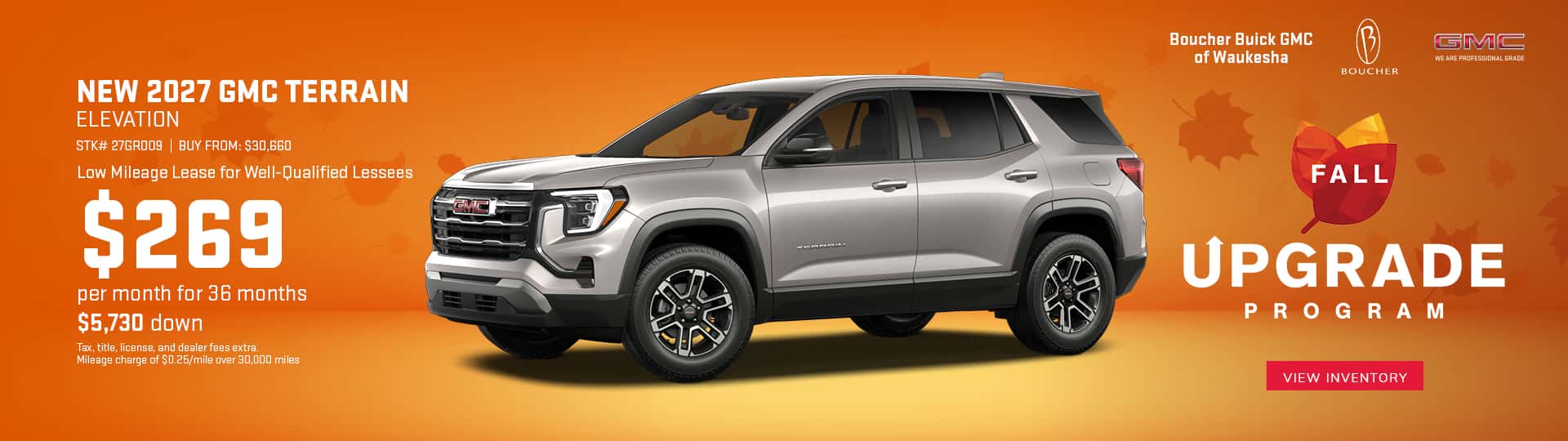 Oct 26 - Lease a new 2027 GMC Terrain for $269