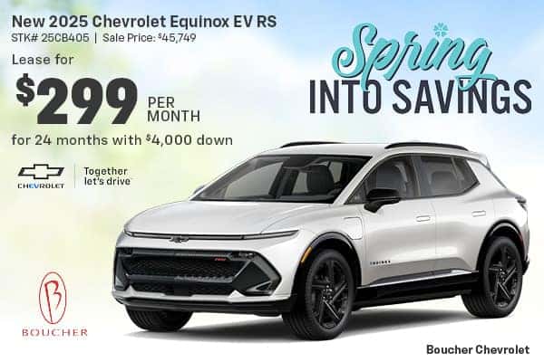 Lease a new 2025 Chevy Equinox EV RS in Waukesha, WI