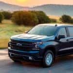 Front exterior view of a used 2022 Chevy Silverado 1500 for sale near Milwaukee, WI