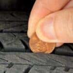 Penny test to check a tire's tread depth