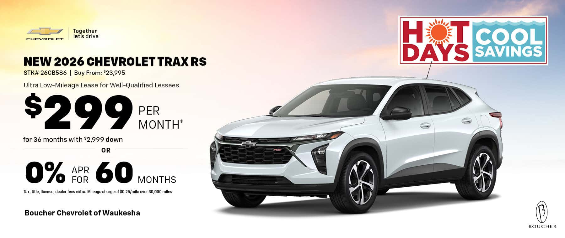 Save on a New 2026 Chevrolet Trax!