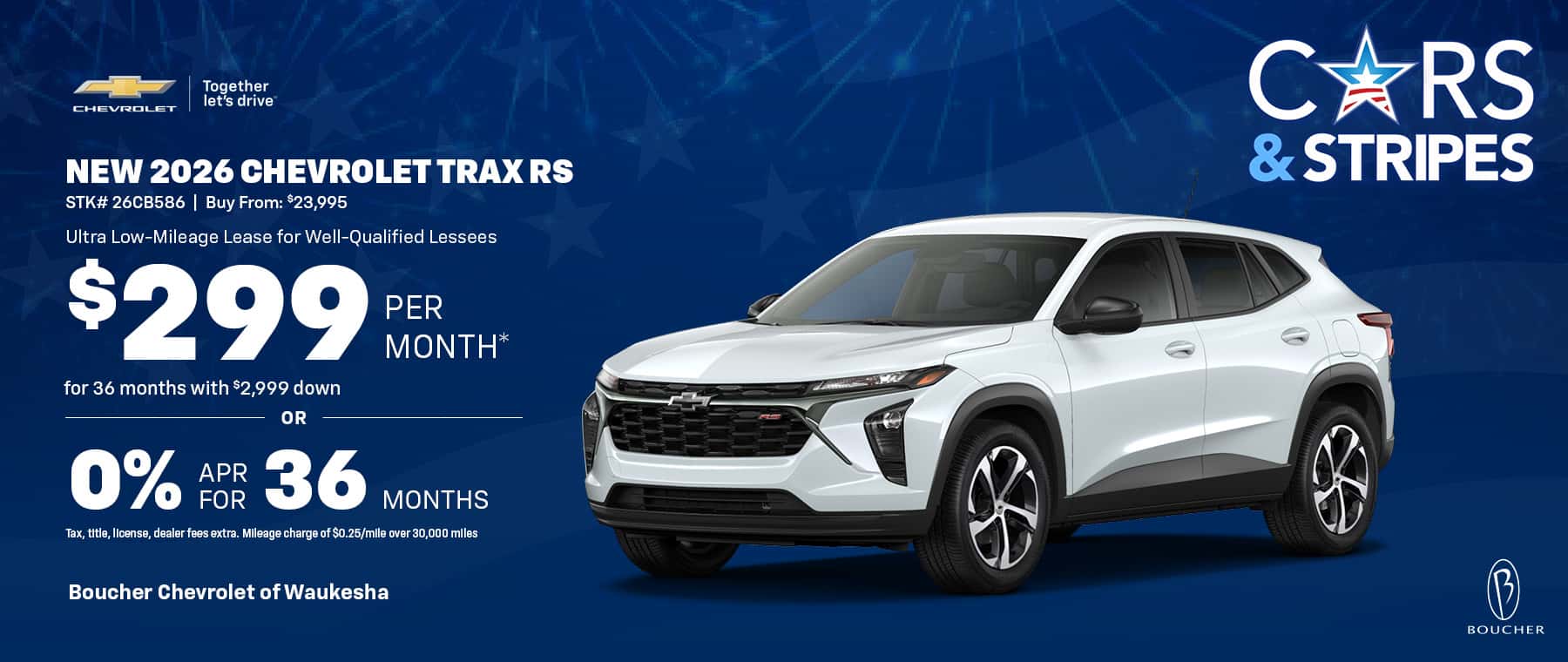 Save on a New 2026 Chevy Trax RS in Waukesha, WI