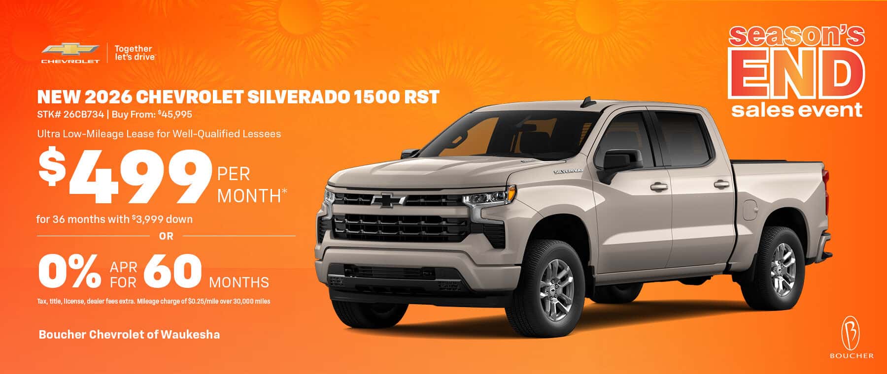 Lease a New 2026 Chevrolet Silverado 1500 RST