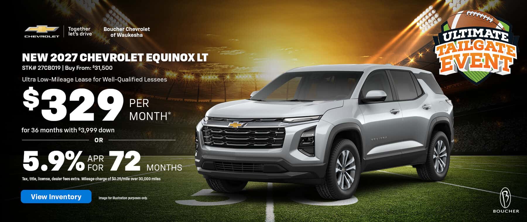 Sept 26 - Lease a new 2027 Chevy Equinox in Waukesha
