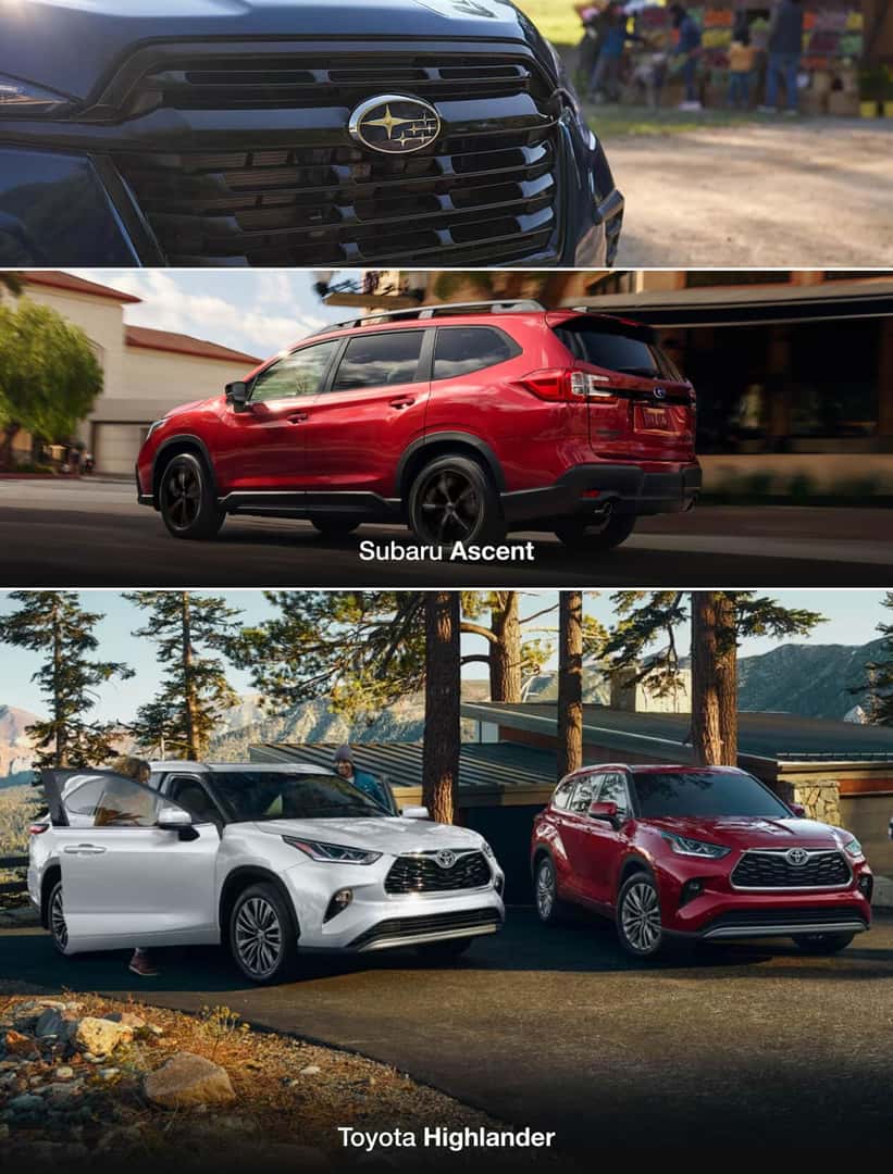 Subaru Ascent vs. Toyota Highlander Trims