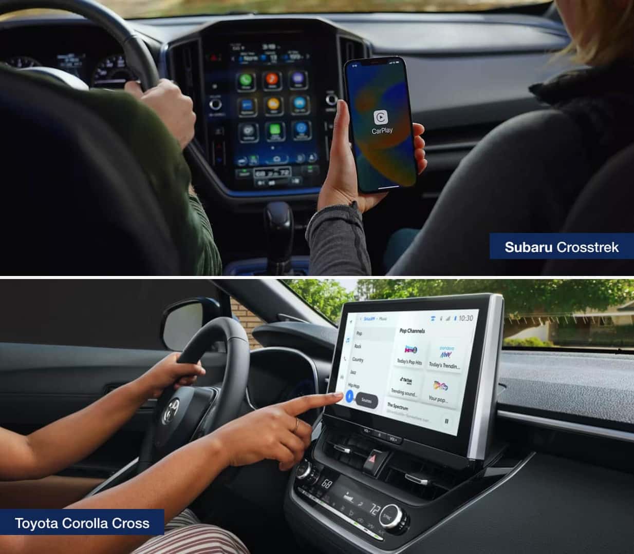 2026 Toyota Corolla Cross vs. Subaru Crosstrek Infotainment