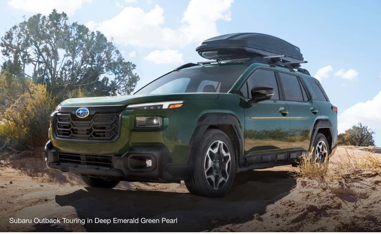 Subaru Outback Touring in Deep Emerald Green Pearl