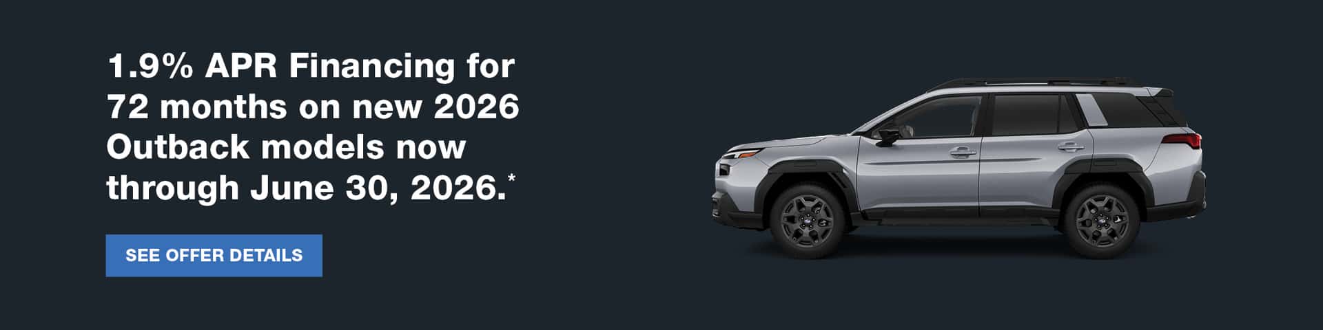 Outback APR Financing