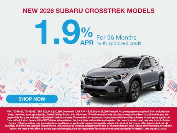 New 2026 Subaru Crosstrek Models