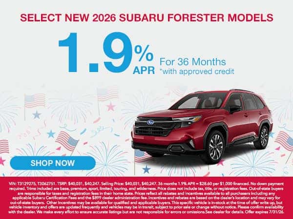 Select New 2026 Subaru Forester Models