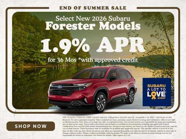 Select New 2026 Subaru Forester Models