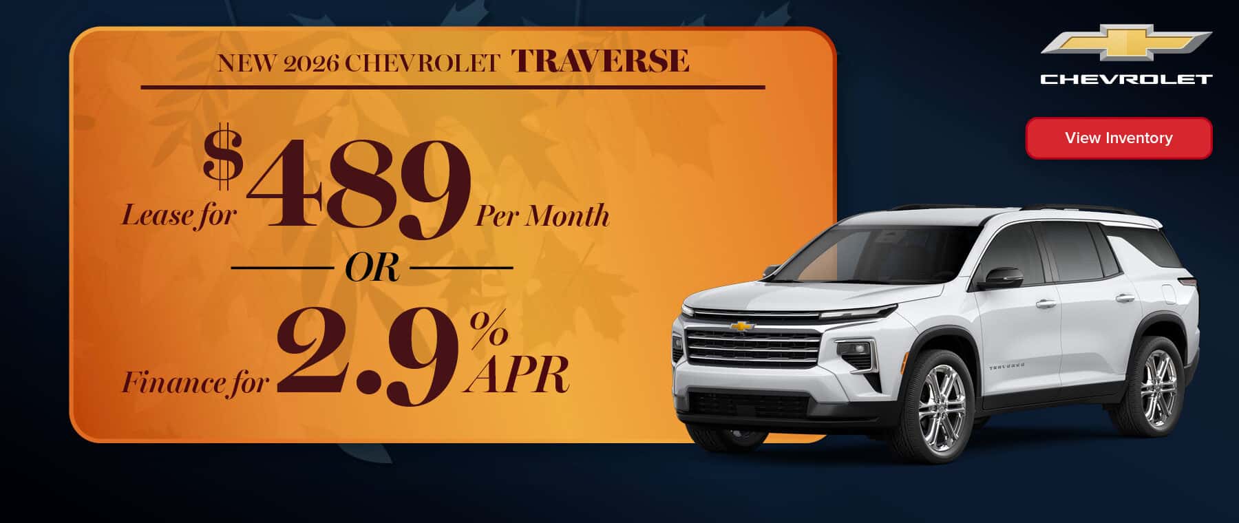 New 2026 CHEVROLET Traverse