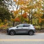 buick encore silver on road