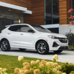 Buick 2021 Encore GX Essence in white color sitting in driveway