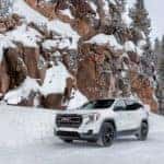 GMC Terrain AT4 Trim White driving in snow