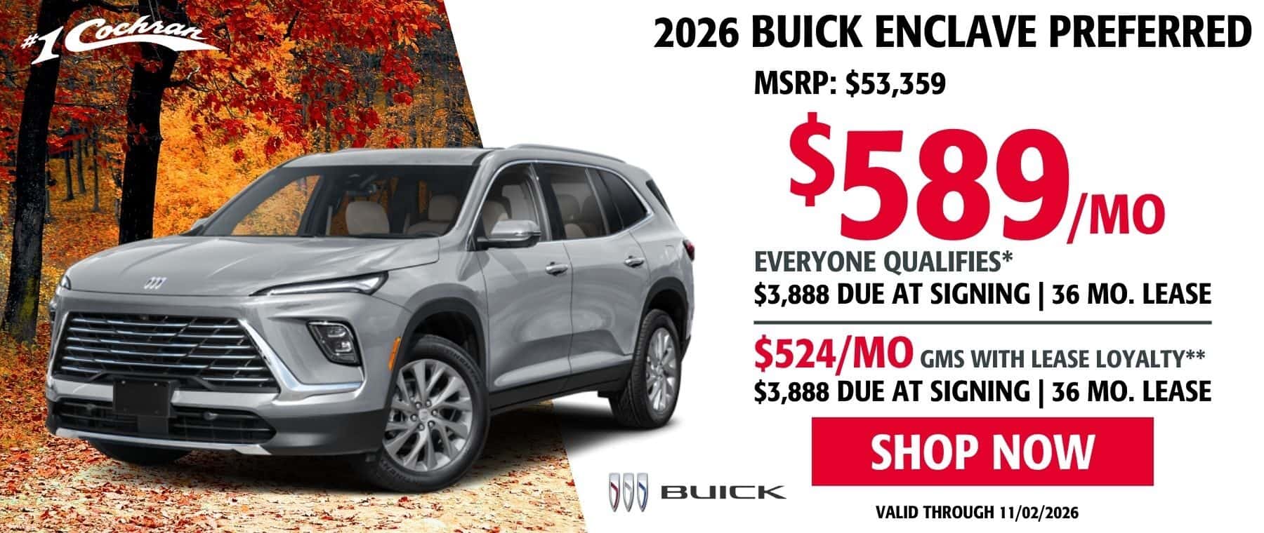 Oct 2026 Enclave Lease Offer